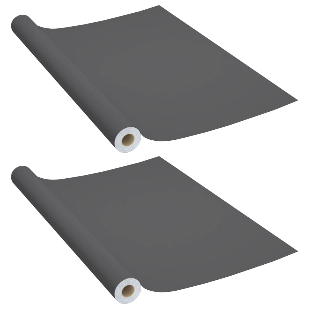 Meubelfolies Zelfklevend 2 St 500X90 Cm Pvc Grijs