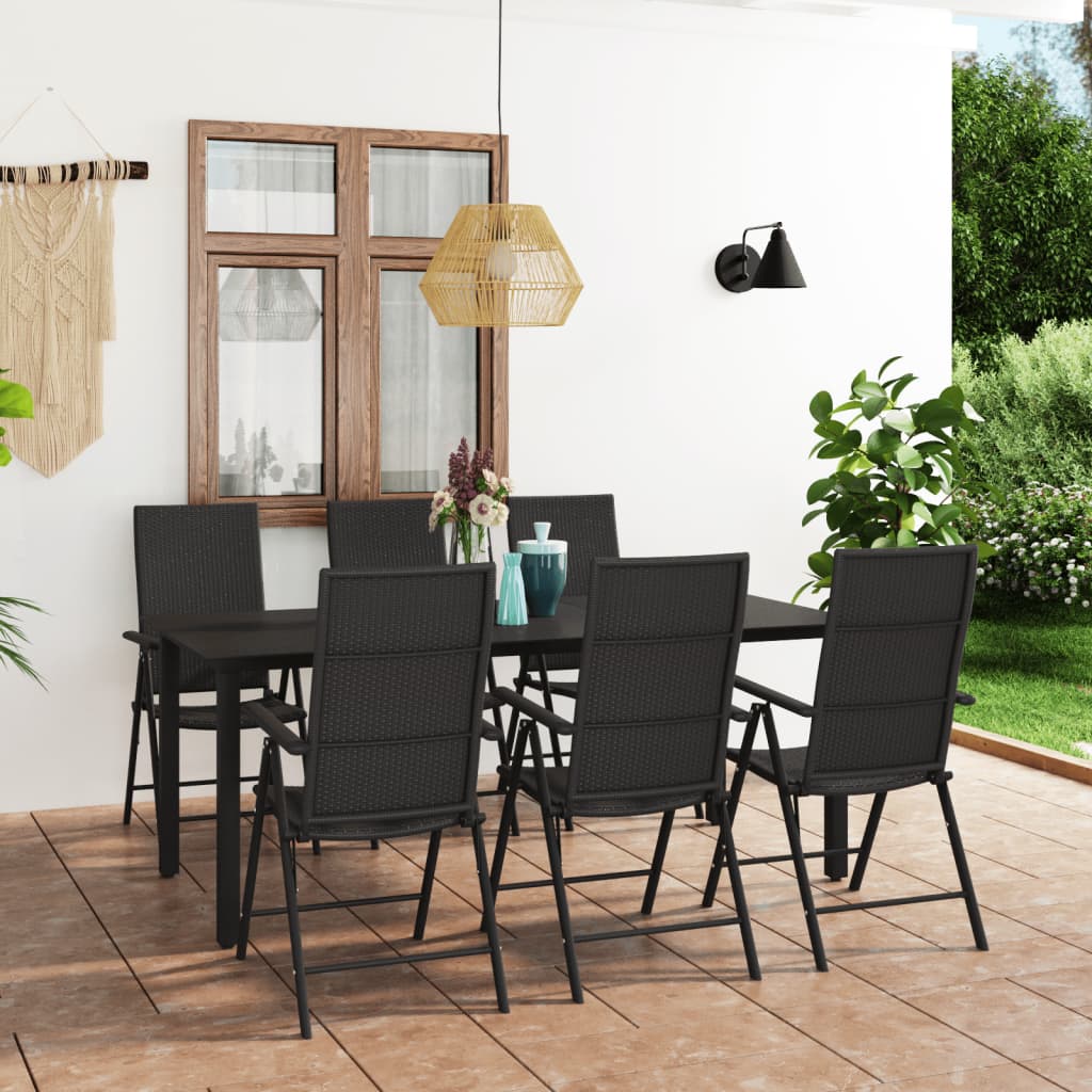 7-Delige Tuinset Zwart