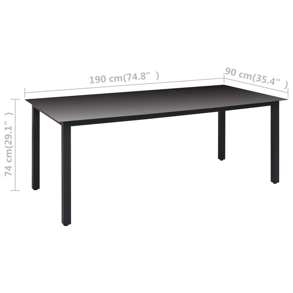 9-Delige Tuinset Zwart