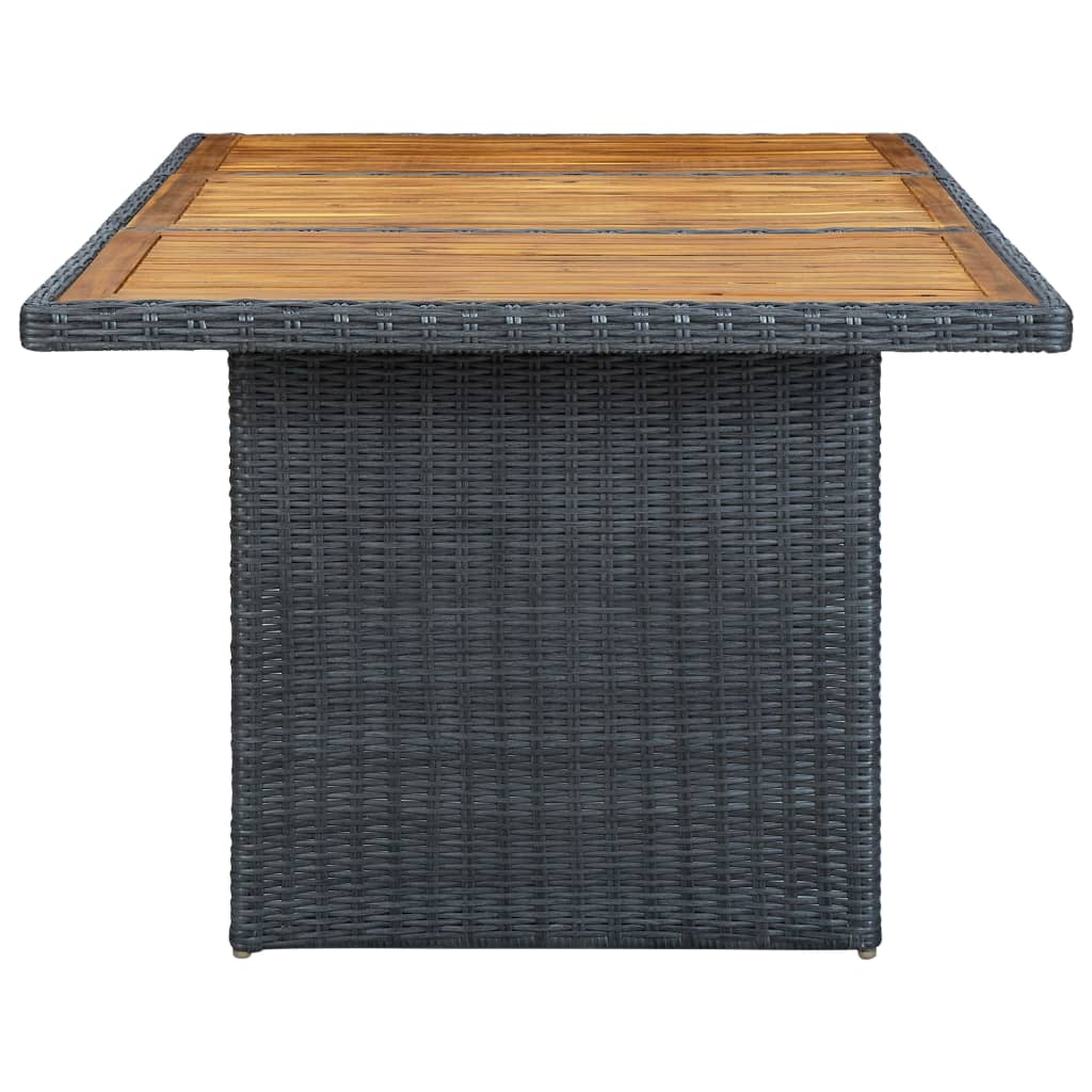9-Delige Tuinset Met Kussens Poly Rattan Donkergrijs
