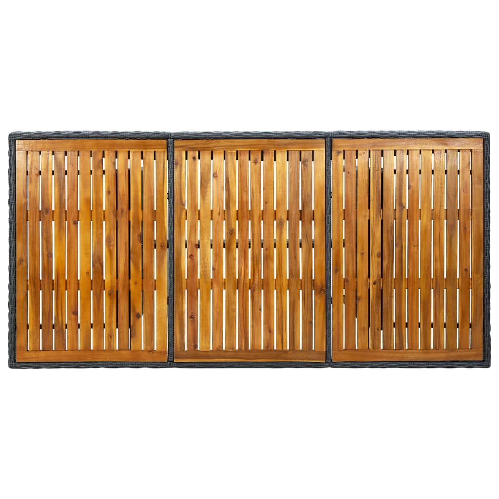 9-Delige Tuinset Met Kussens Poly Rattan Donkergrijs