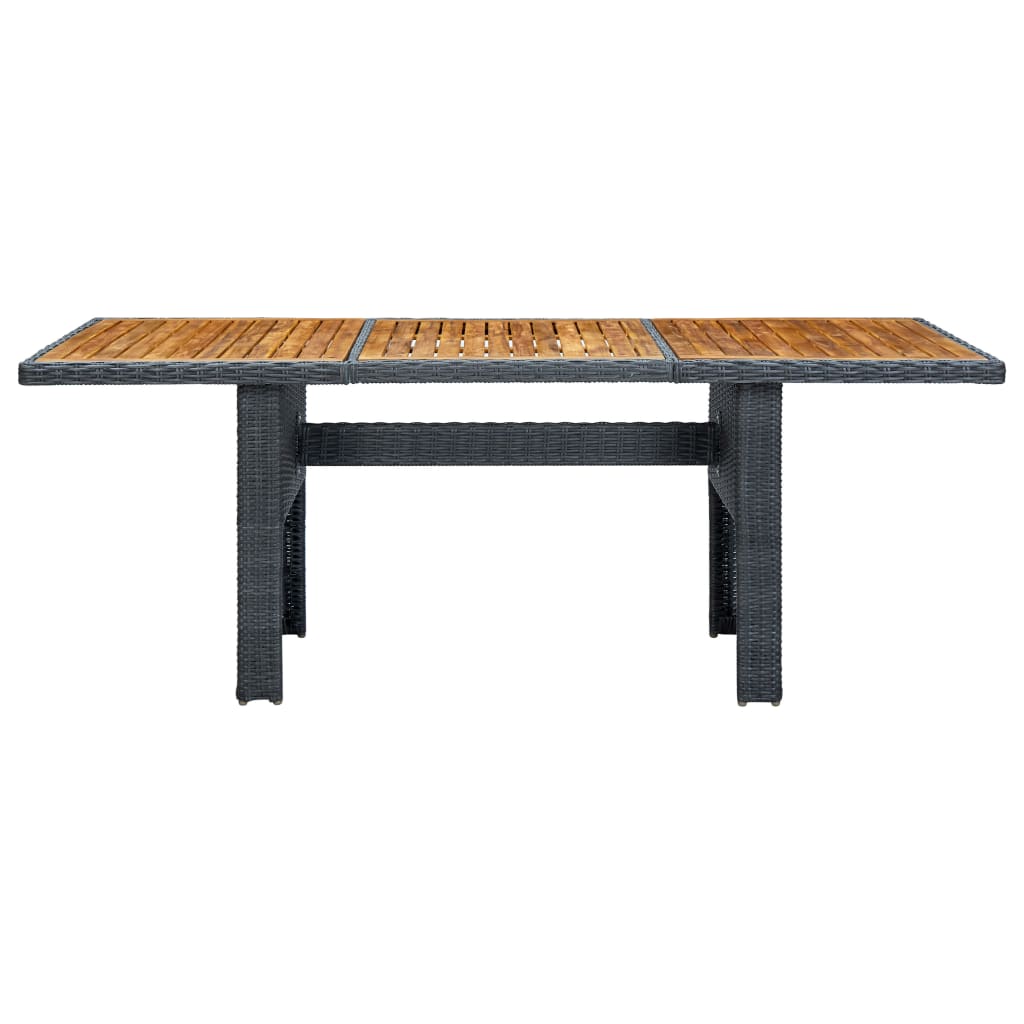 9-Delige Tuinset Met Kussens Poly Rattan Donkergrijs