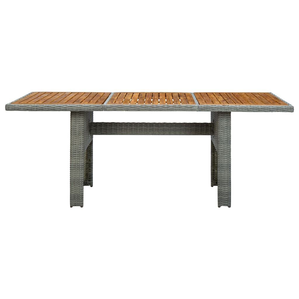 7-Delige Tuinset Met Kussens Poly Rattan Lichtgrijs
