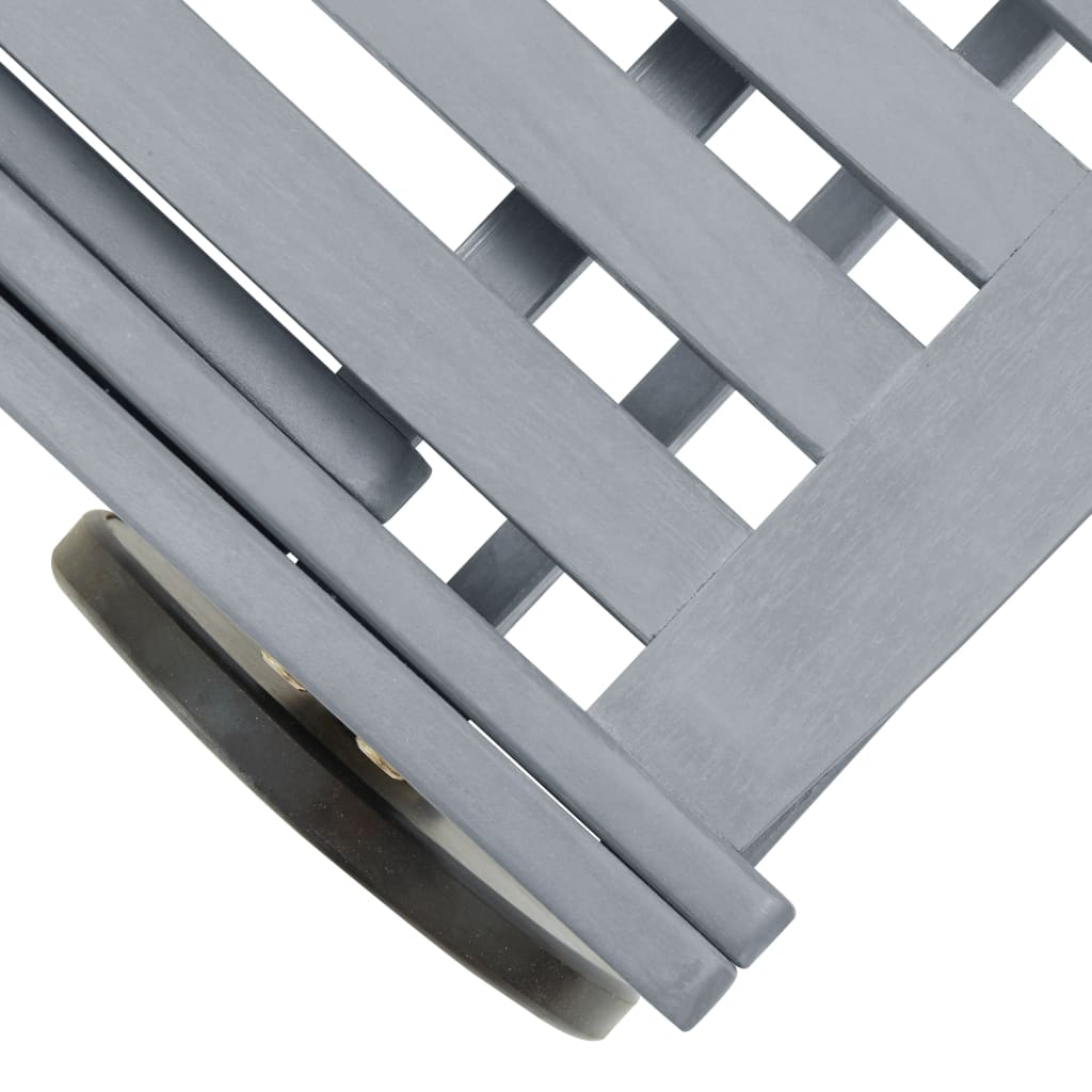 Liege mit Kissen aus massivem Akazienholz