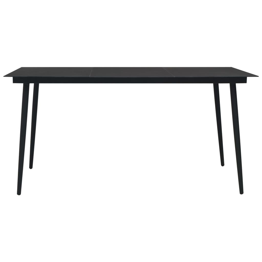 9-Delige Tuinset Pvc-Rattan Zwart