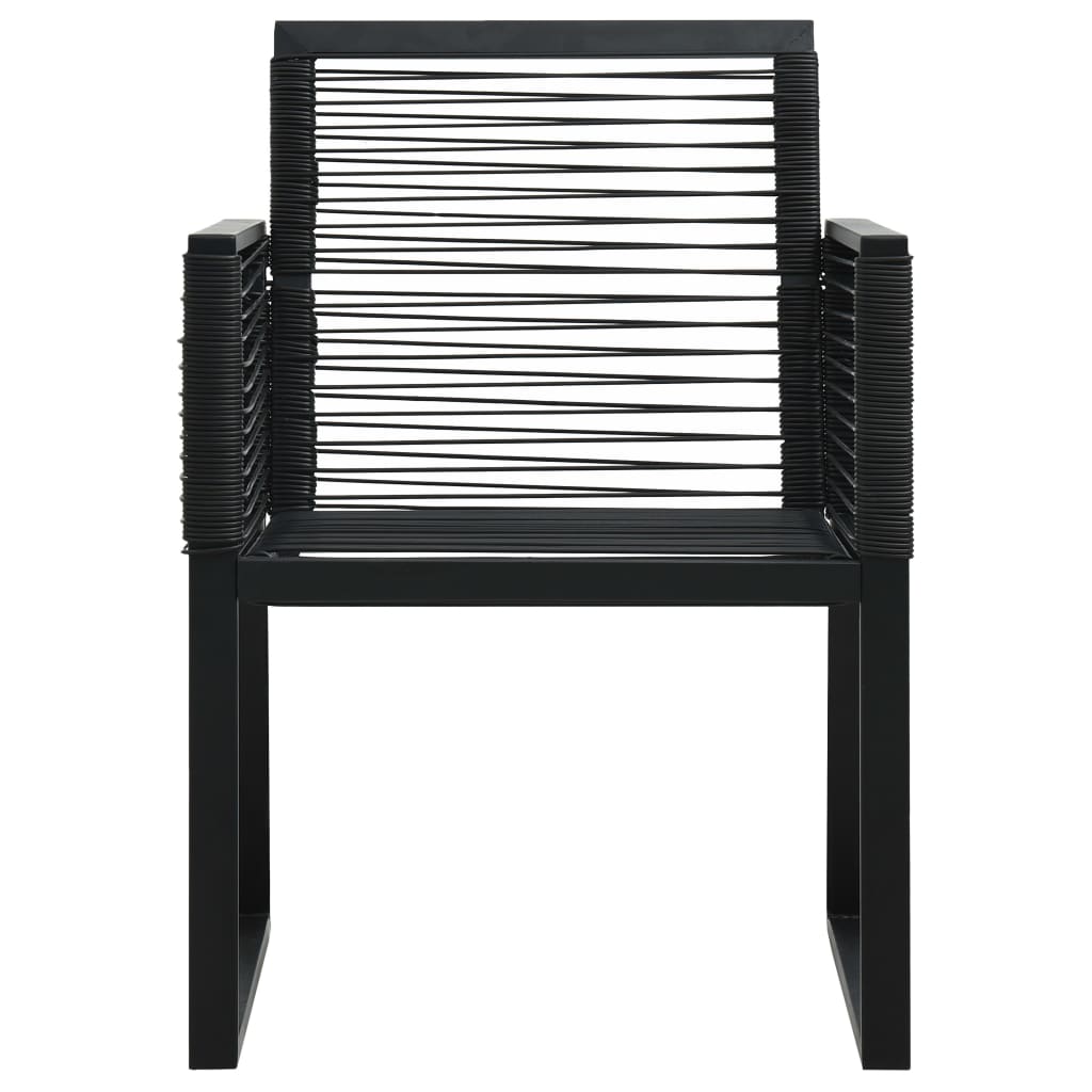 9-Delige Tuinset Pvc-Rattan Zwart
