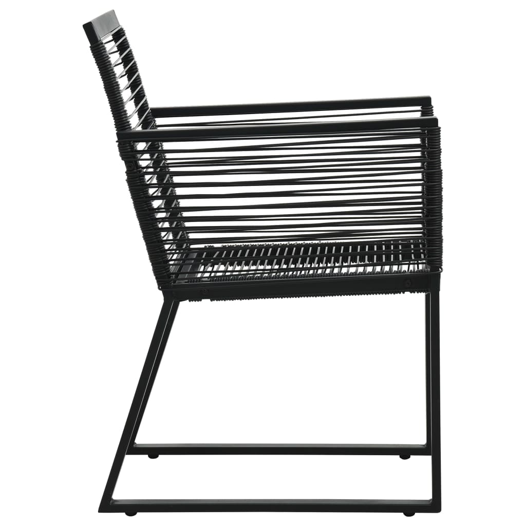 9-Delige Tuinset Pvc-Rattan Zwart