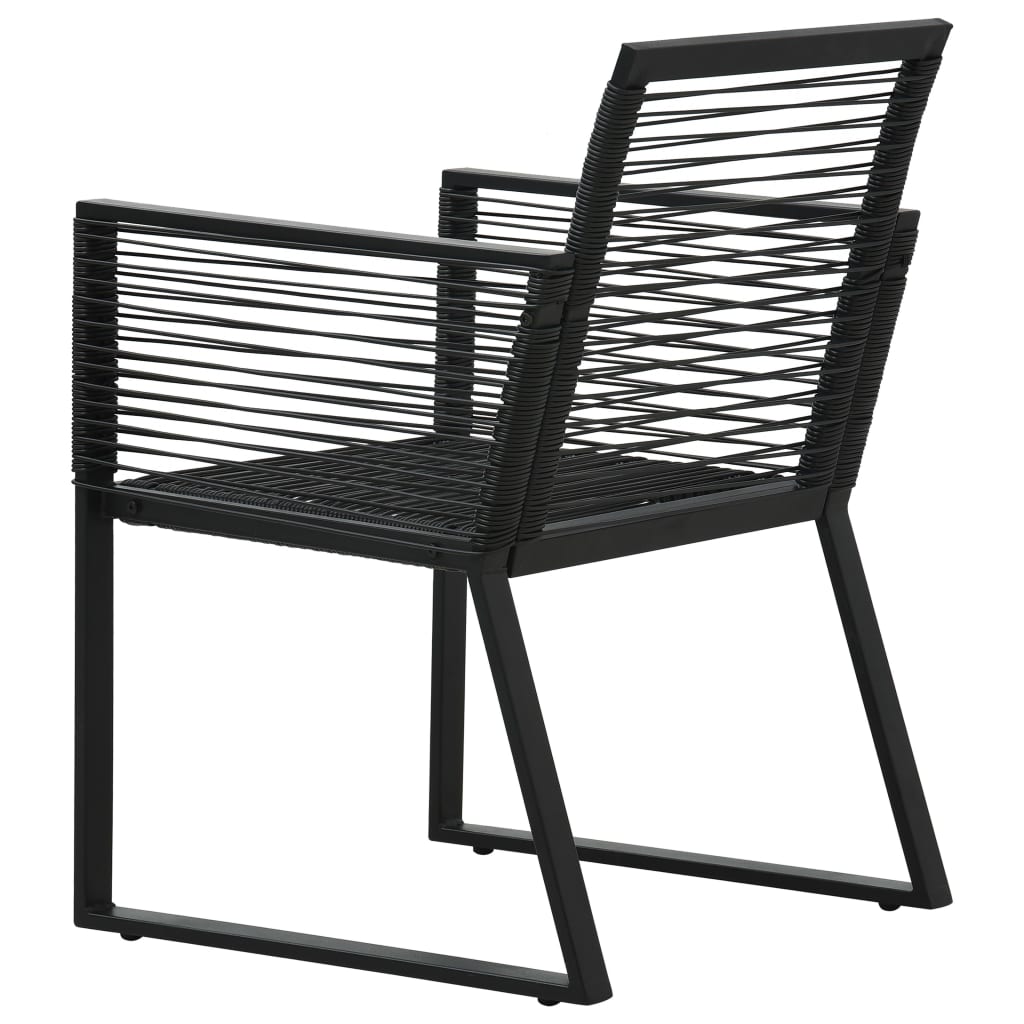 9-Delige Tuinset Pvc-Rattan Zwart