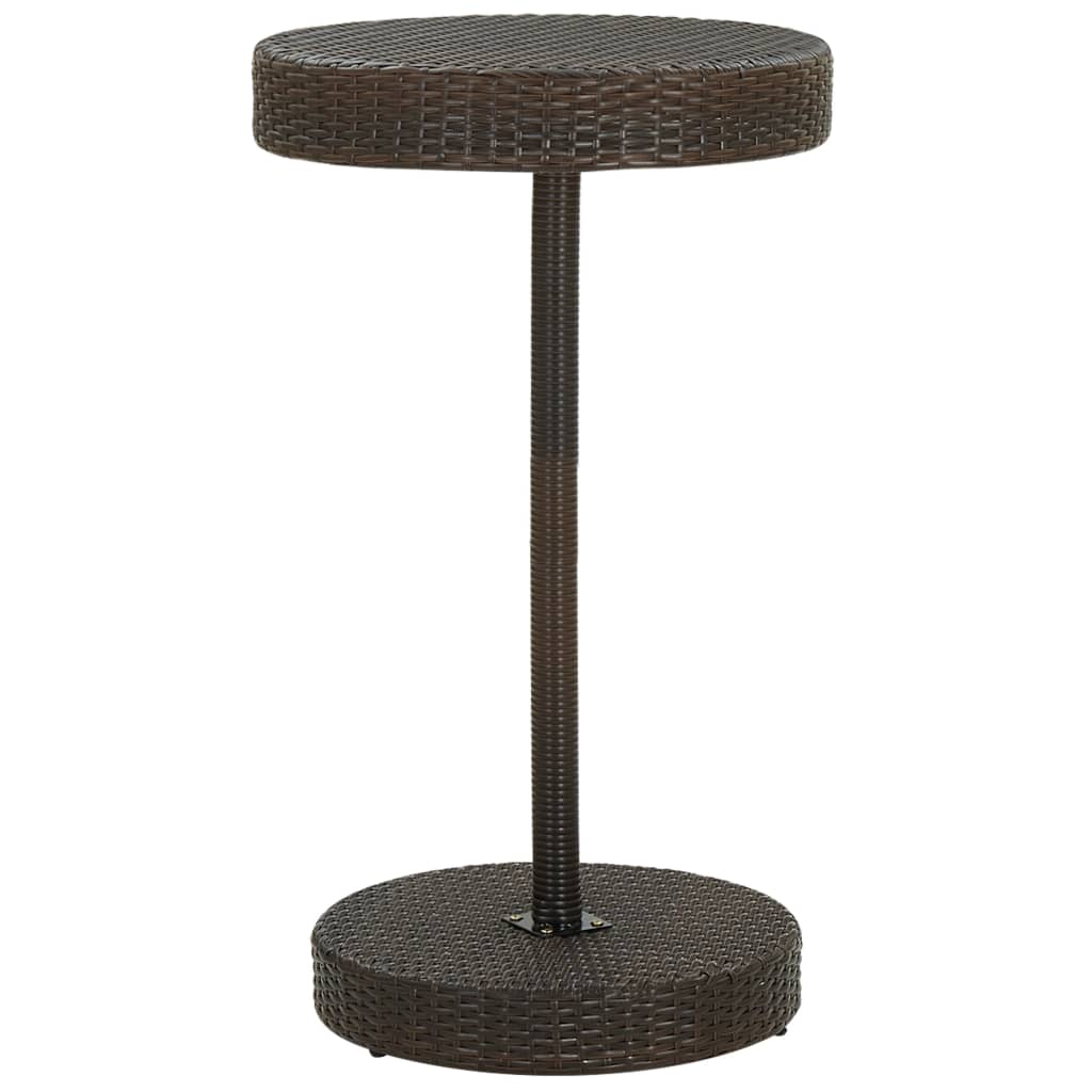 3-teiliges Garten-Bar-Set Poly Rattan Braun