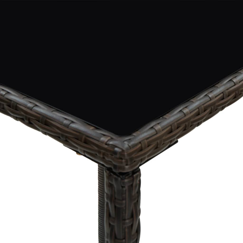 5-Delige Tuinbarset Met Kussens Poly Rattan Bruin