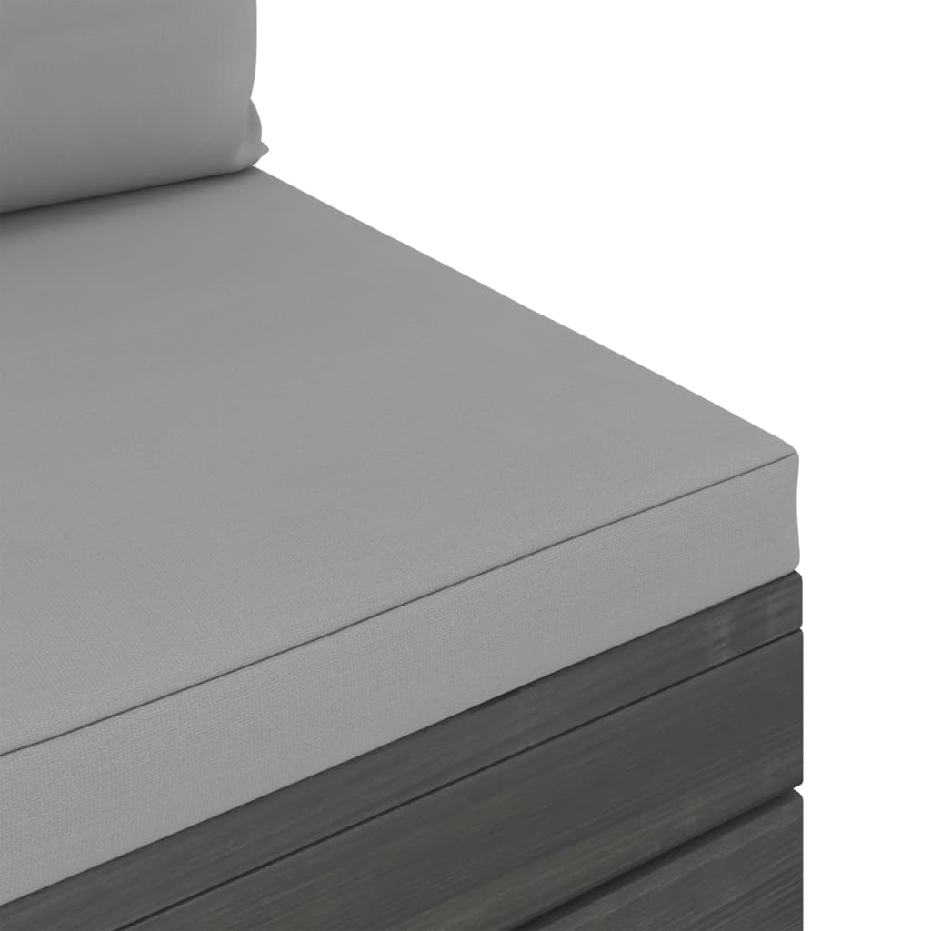 2-Delige Loungeset Met Kussens Pallet Massief Grenenhout