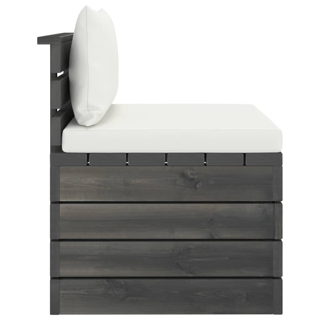 2-Delige Loungeset Met Kussens Pallet Massief Grenenhout