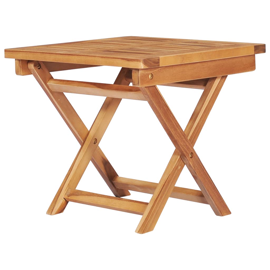 Ligbed Met Tafel En Kussen Massief Teakhout