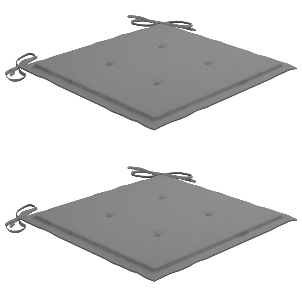 3-teiliges Gartenset klappbar mit Kissen aus massivem Teakholz