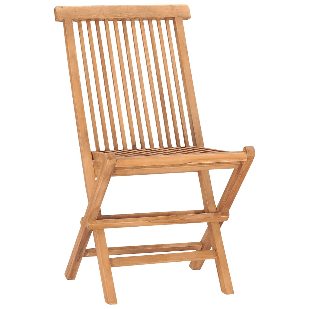 3-teiliges Gartenset klappbar mit Kissen aus massivem Teakholz