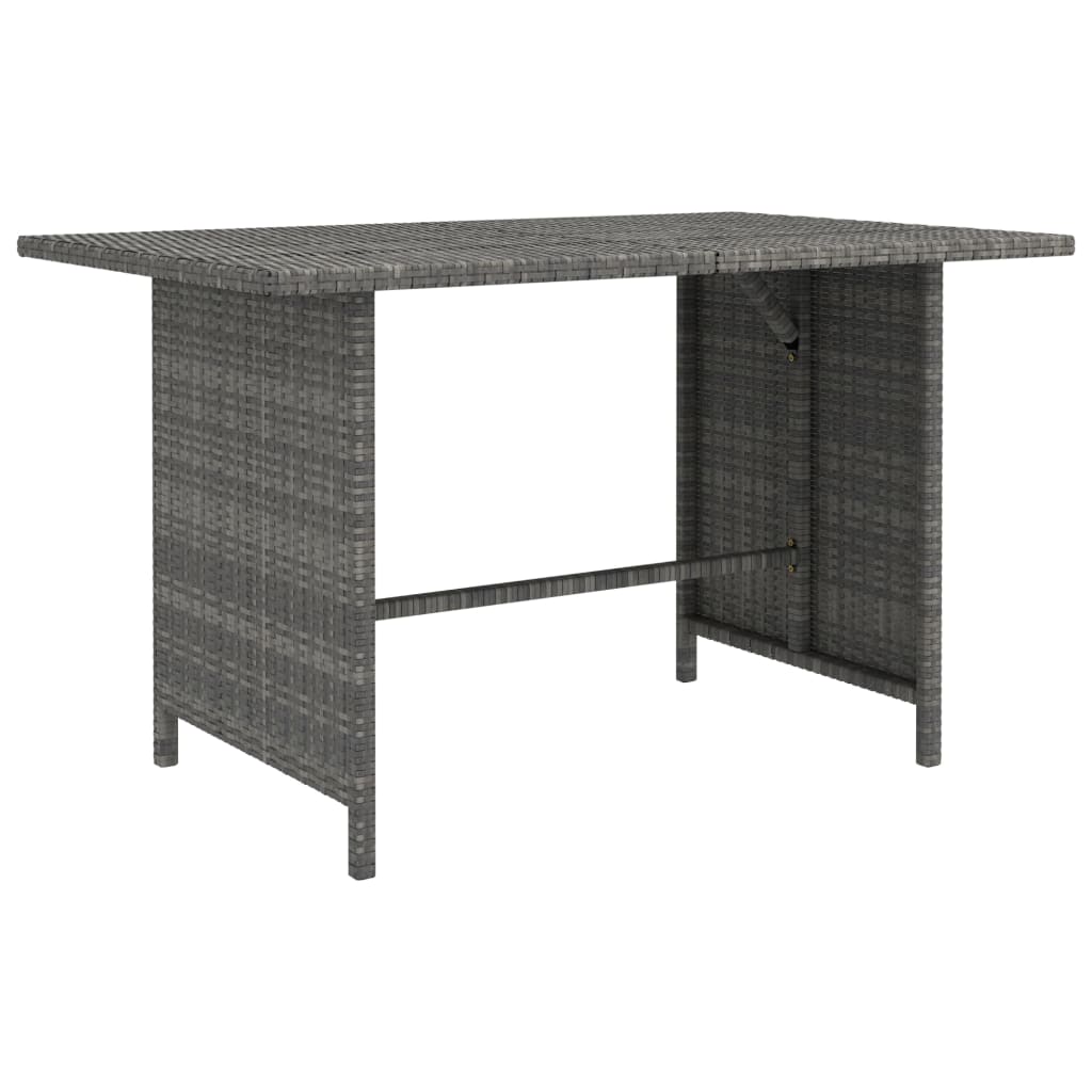 9-Delige Loungeset Met Kussens Poly Rattan Grijs