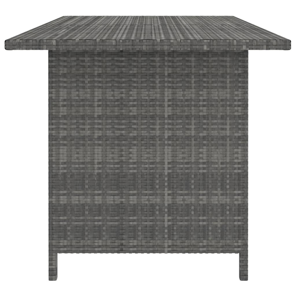 9-Delige Loungeset Met Kussens Poly Rattan Grijs