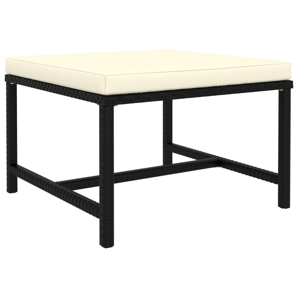 8-Delige Loungeset Met Kussens Poly Rattan Zwart