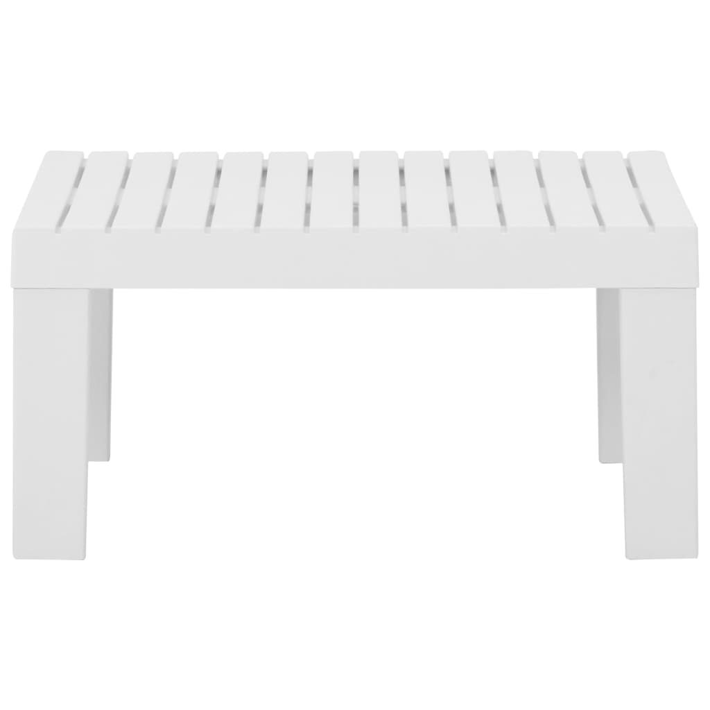 3-teiliges Lounge-Set mit Kissen aus Kunststoff weiß