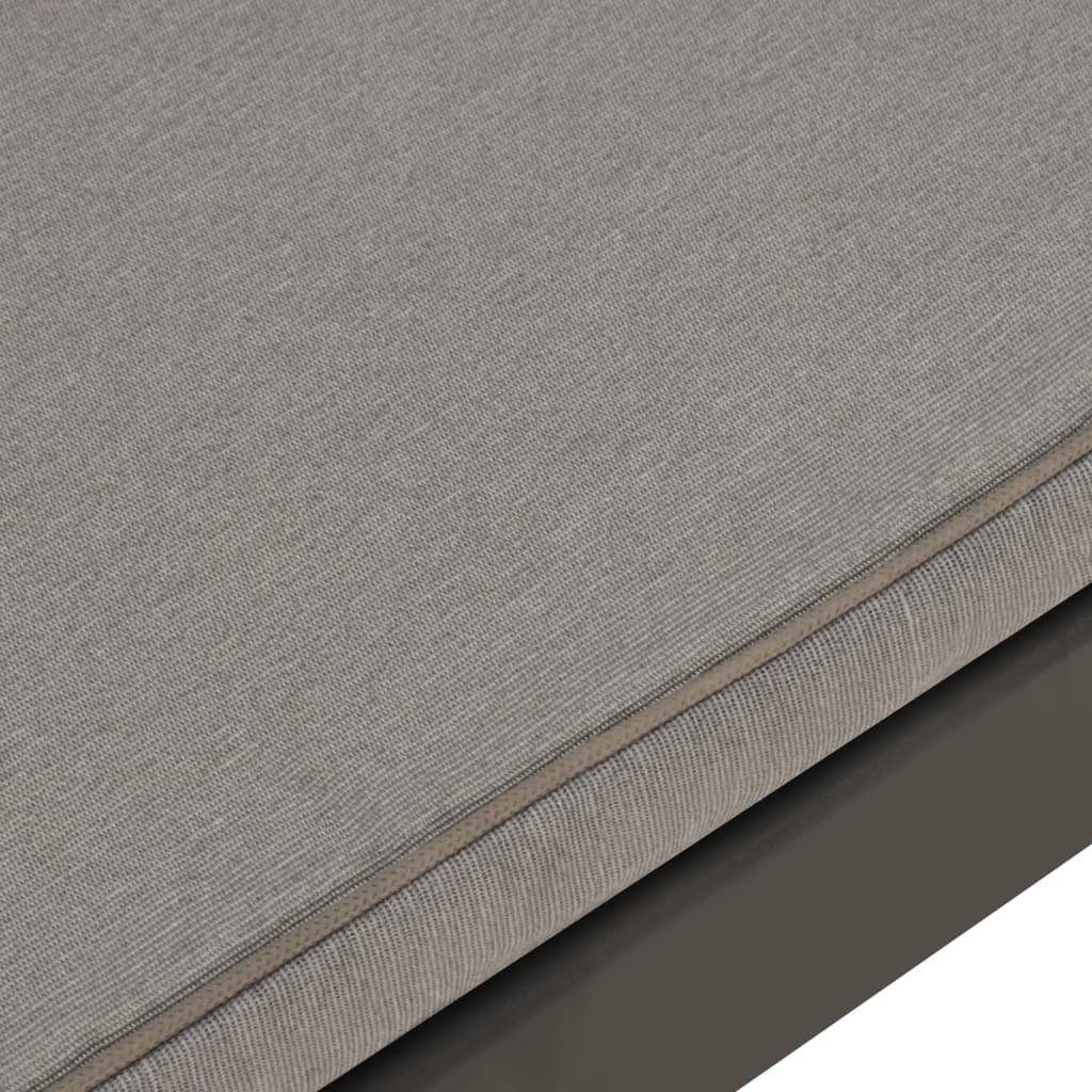 4-teiliges Lounge-Set mit Kissen aus Kunststoff grau