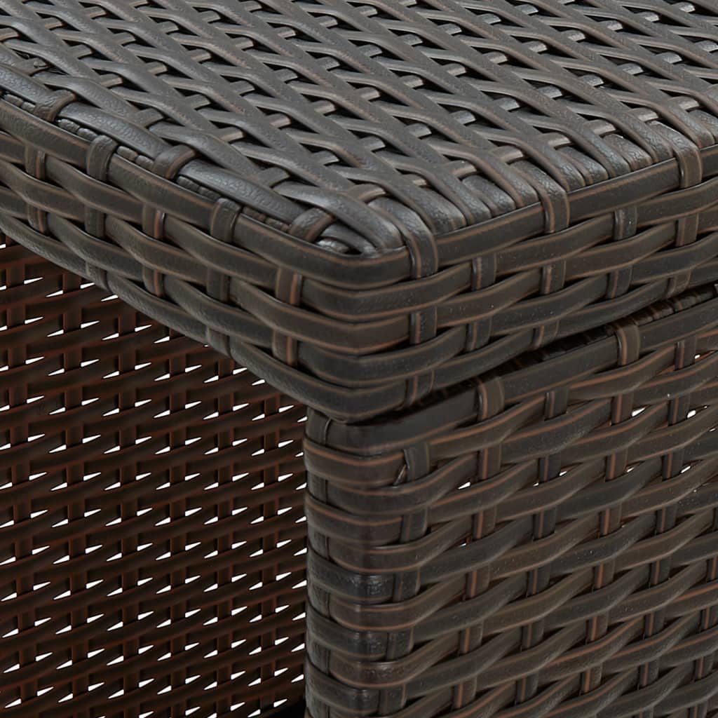 5-Delige Tuinbarset Met Kussens Poly Rattan Bruin