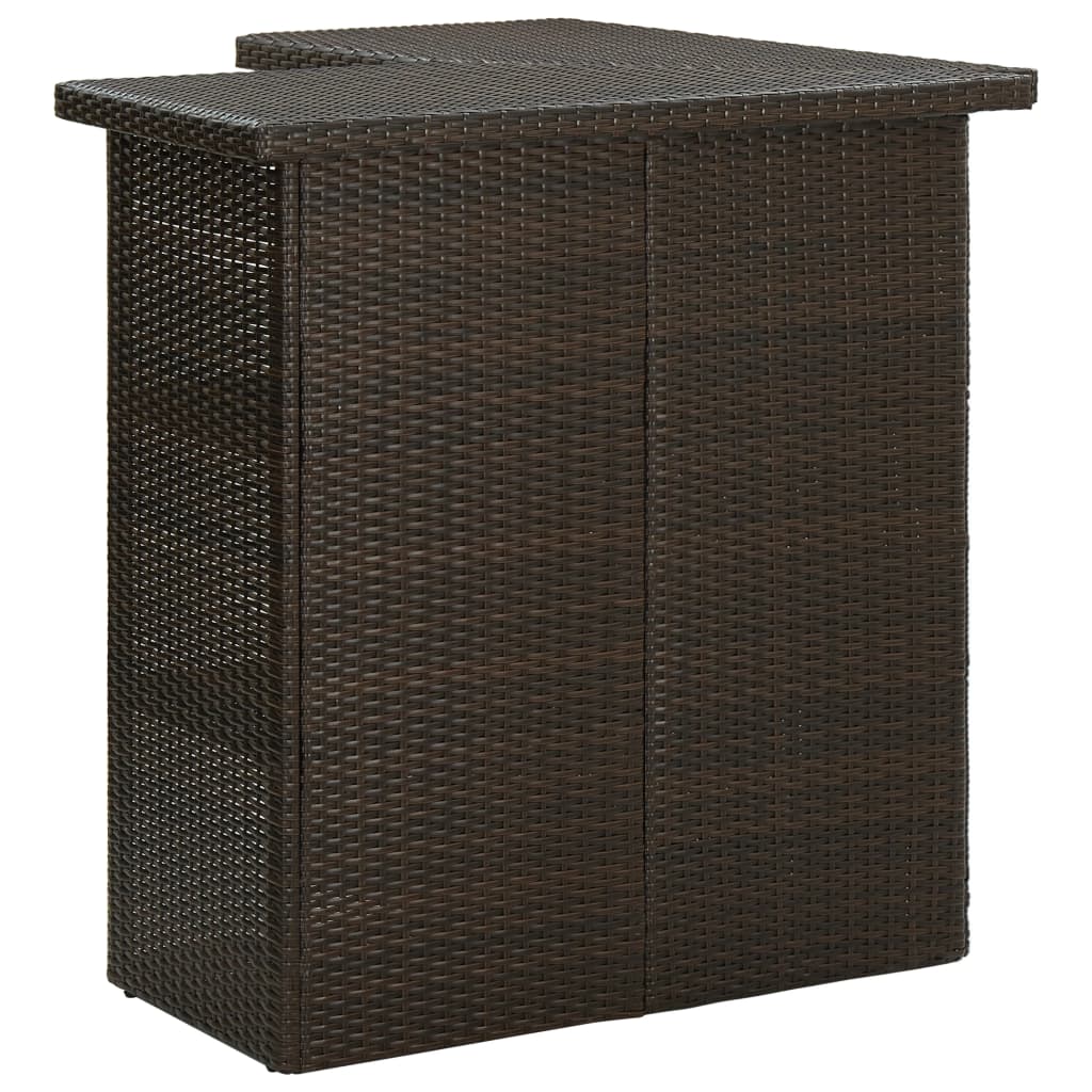 8-Delige Tuinbarset Met Kussens Poly Rattan Bruin