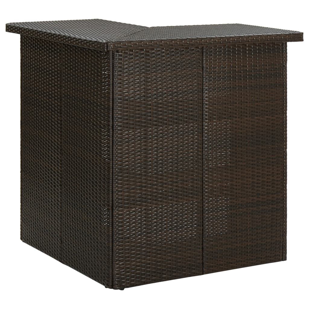 8-Delige Tuinbarset Met Kussens Poly Rattan Bruin