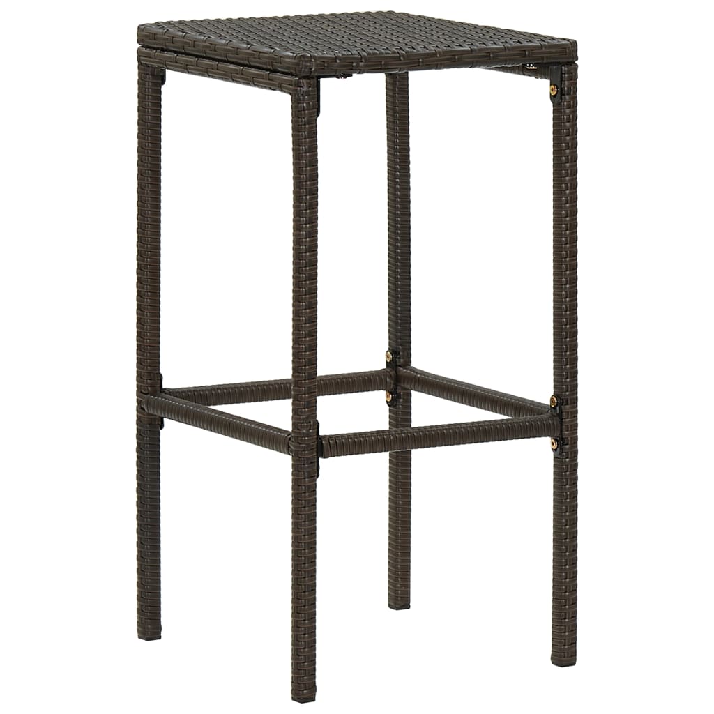 8-Delige Tuinbarset Met Kussens Poly Rattan Bruin