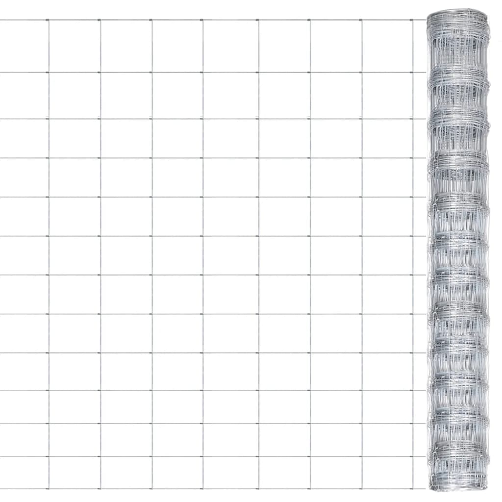 Tuinhek 50X1,25 M Gegalvaniseerd Staal Zilverkleurig