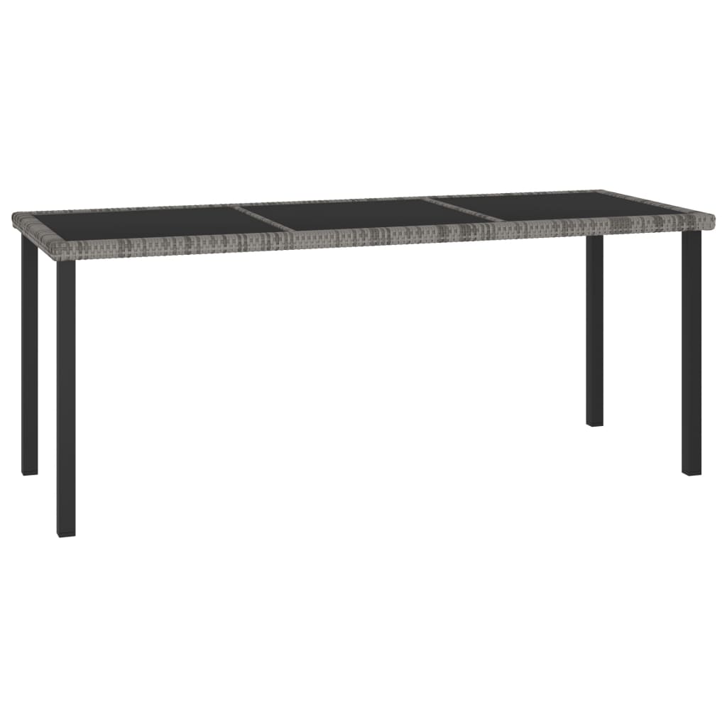 9-Delige Tuinset Poly Rattan Grijs