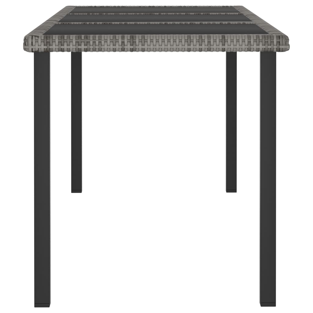 9-Delige Tuinset Poly Rattan Grijs