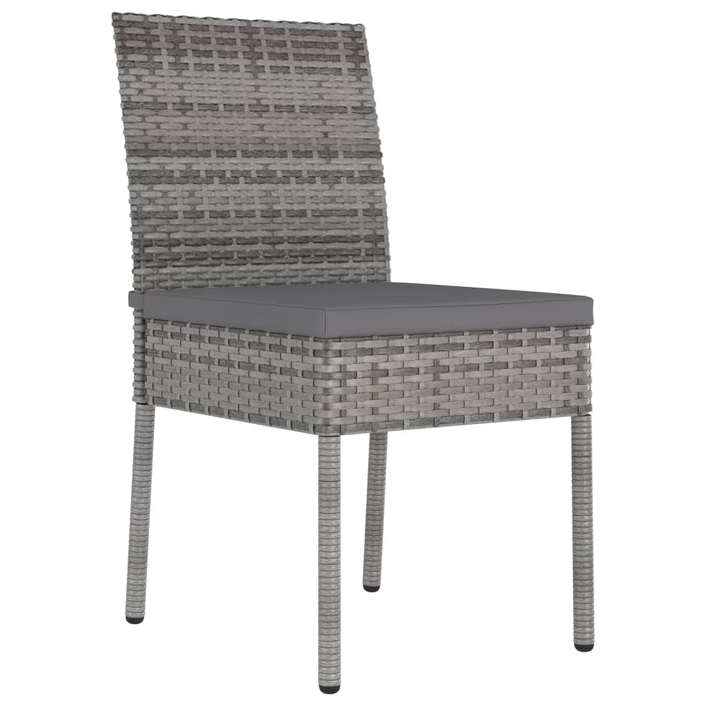 9-Delige Tuinset Poly Rattan Grijs