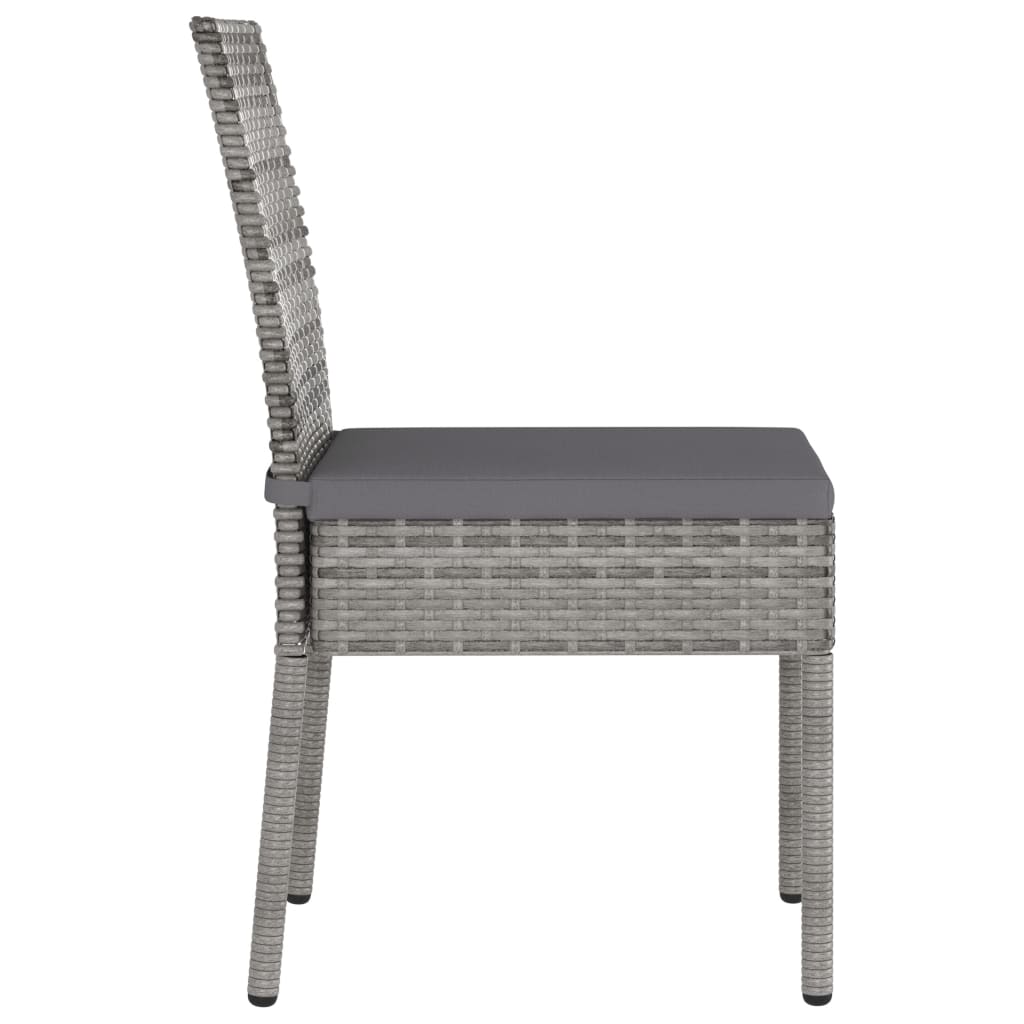 9-Delige Tuinset Poly Rattan Grijs