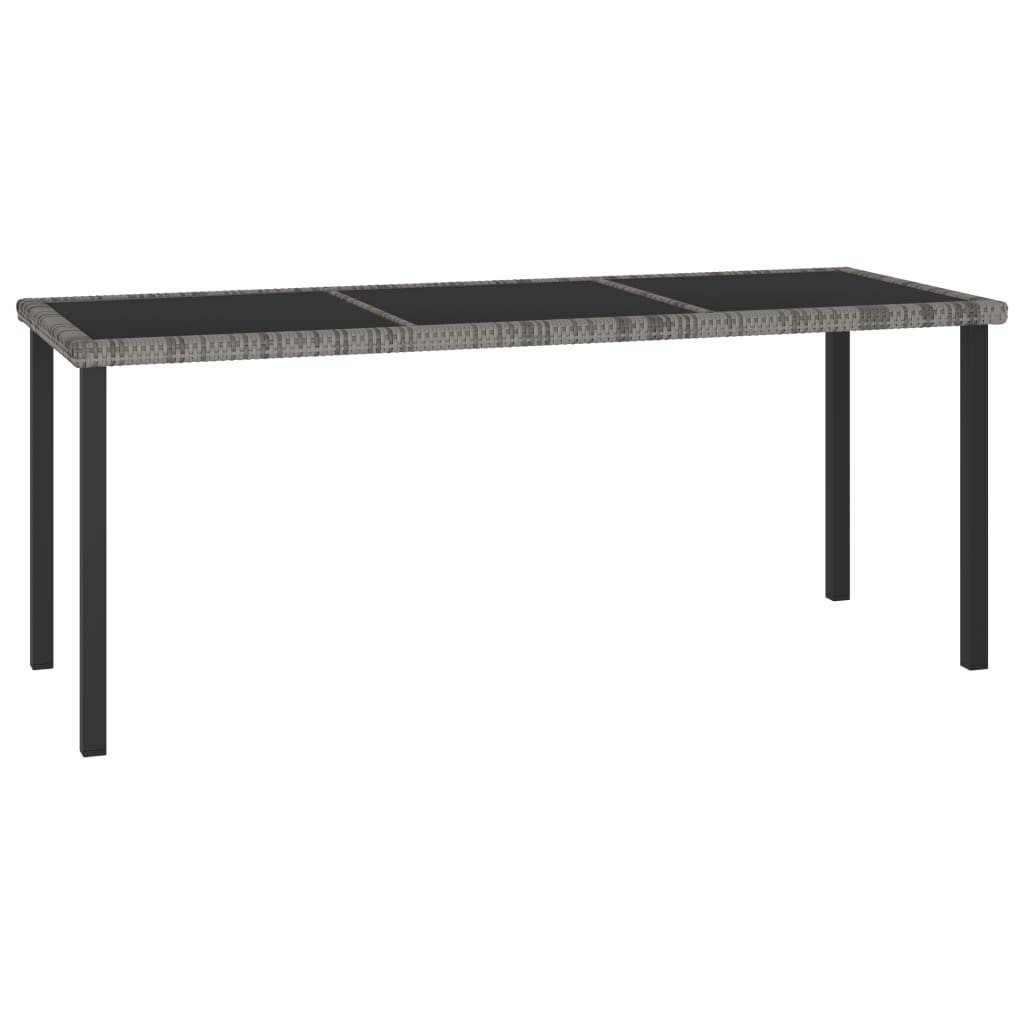 9-Delige Tuinset Poly Rattan Grijs