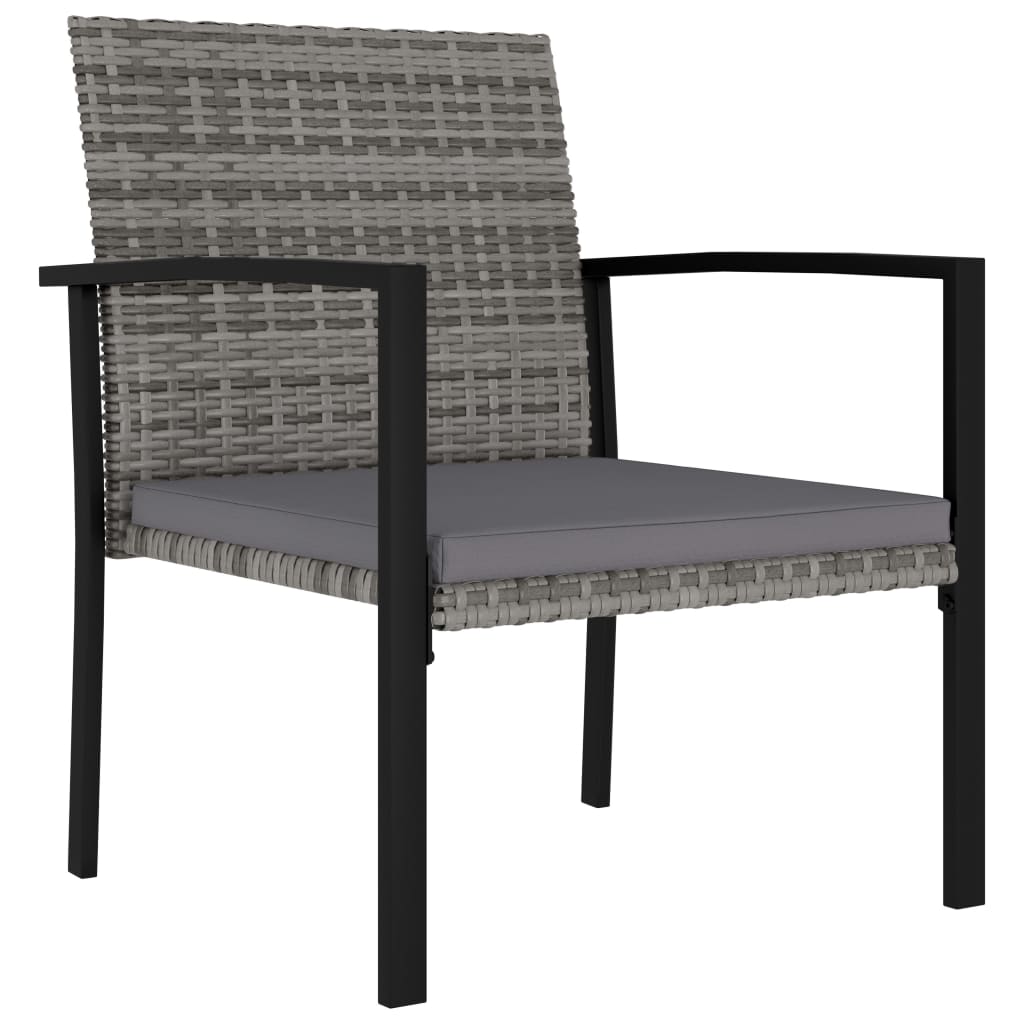 9-Delige Tuinset Poly Rattan Grijs