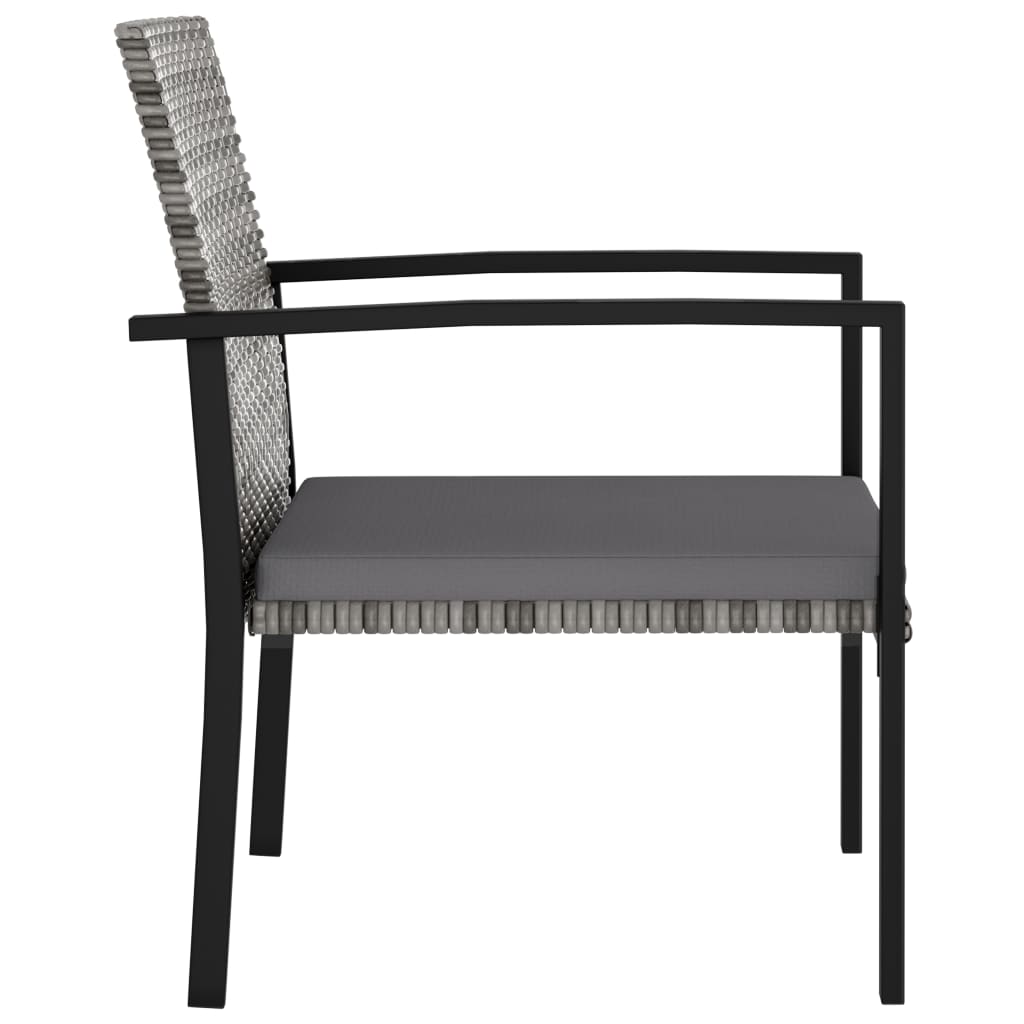 9-Delige Tuinset Poly Rattan Grijs