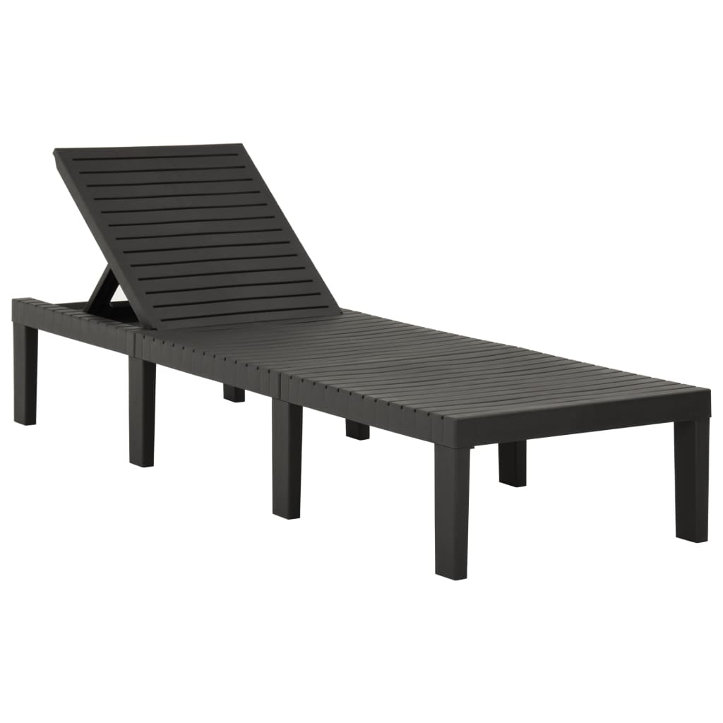Ligbed Kunststof Antracietkleurig