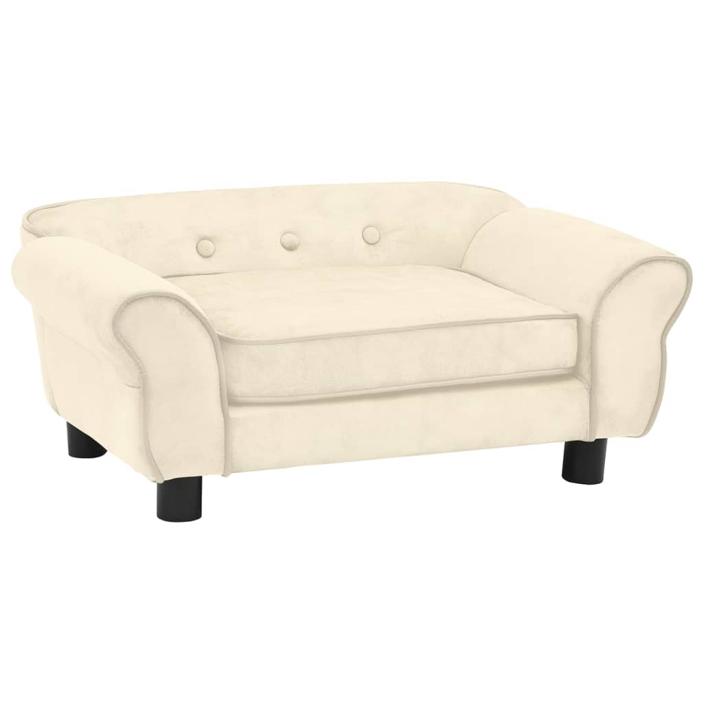 Hondenbank 72X45X30 Cm Pluche Crèmekleurig