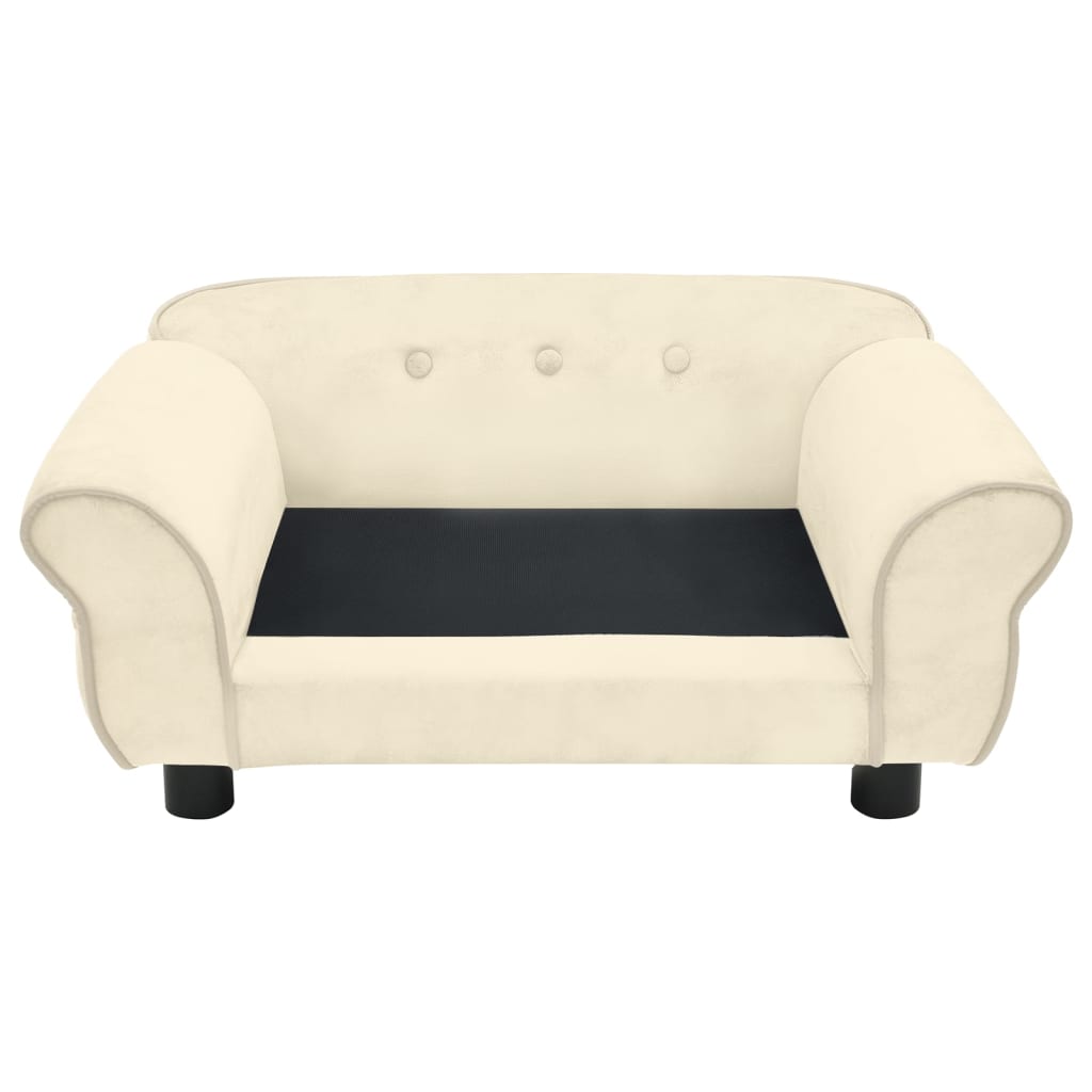 Hondenbank 72X45X30 Cm Pluche Crèmekleurig