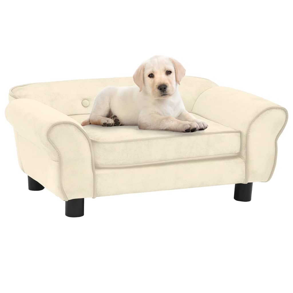 Hondenbank 72X45X30 Cm Pluche Crèmekleurig