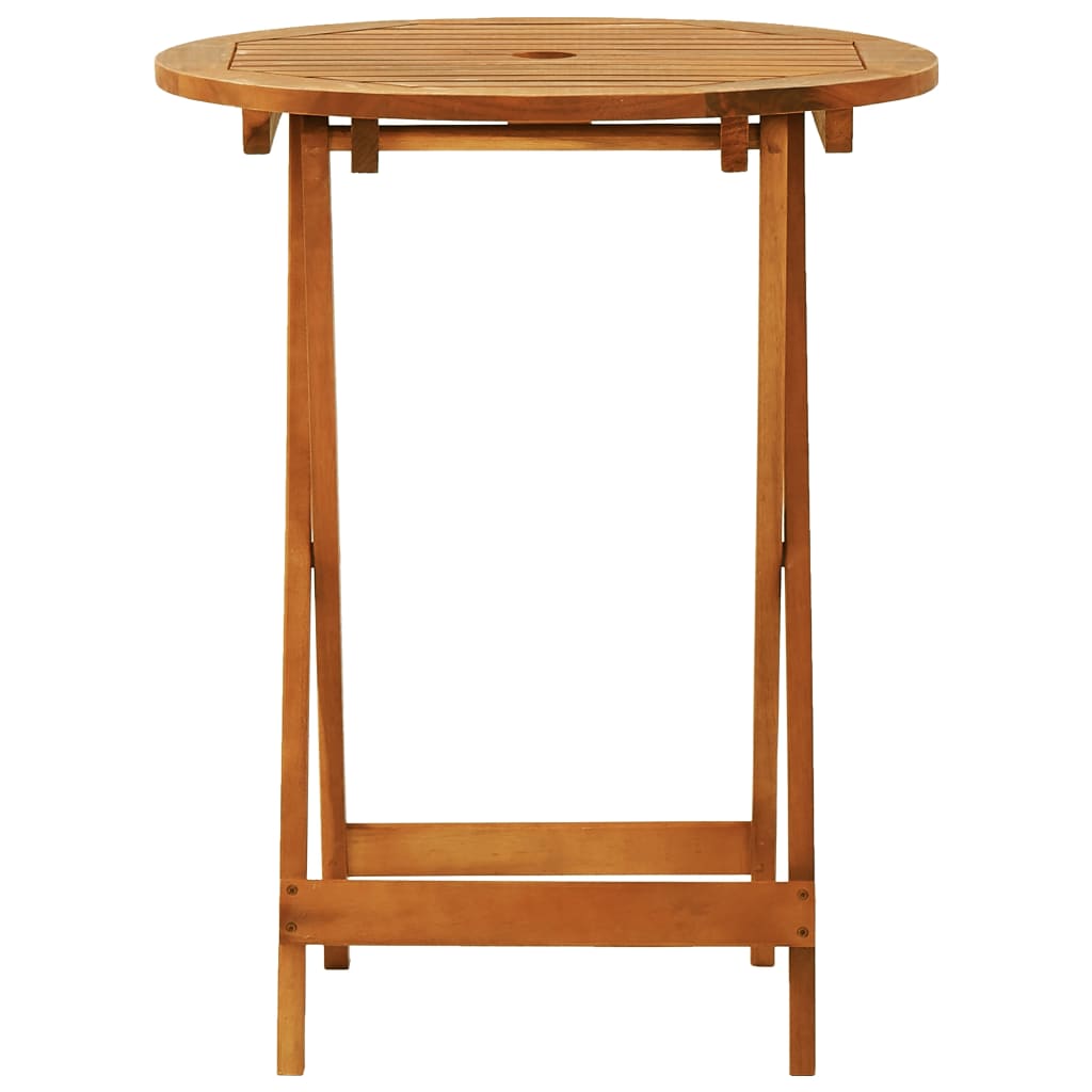 Tuintafel Inklapbaar Ø60X75 Cm Massief Eucalyptushout