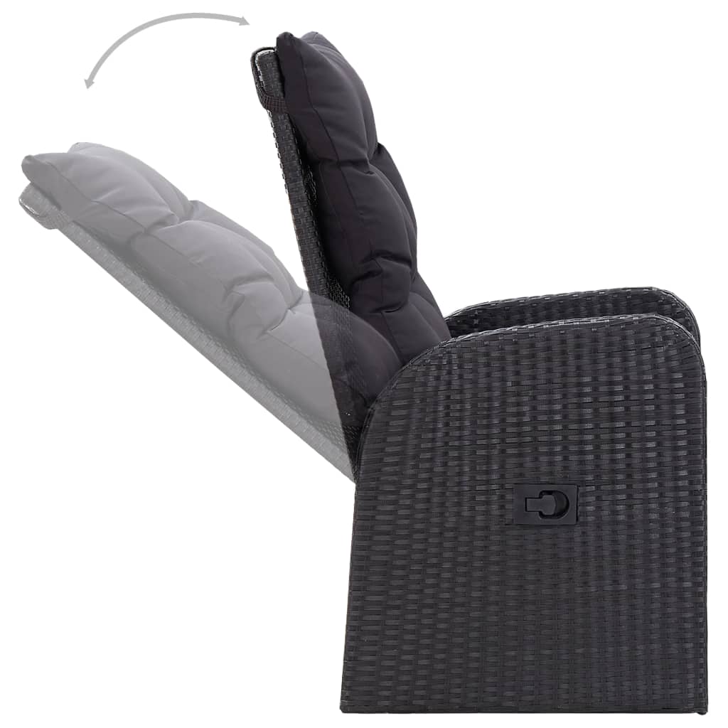 3-Delige Tuinset Zwart