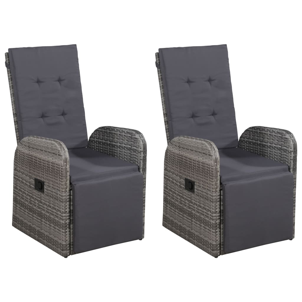 3-teiliges Gartenset Grau