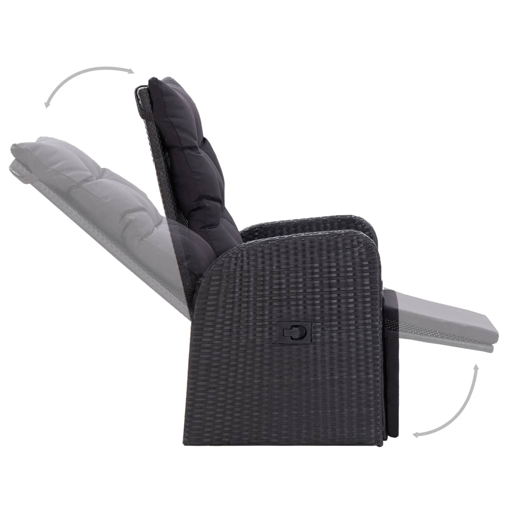 3-Delige Tuinset Zwart