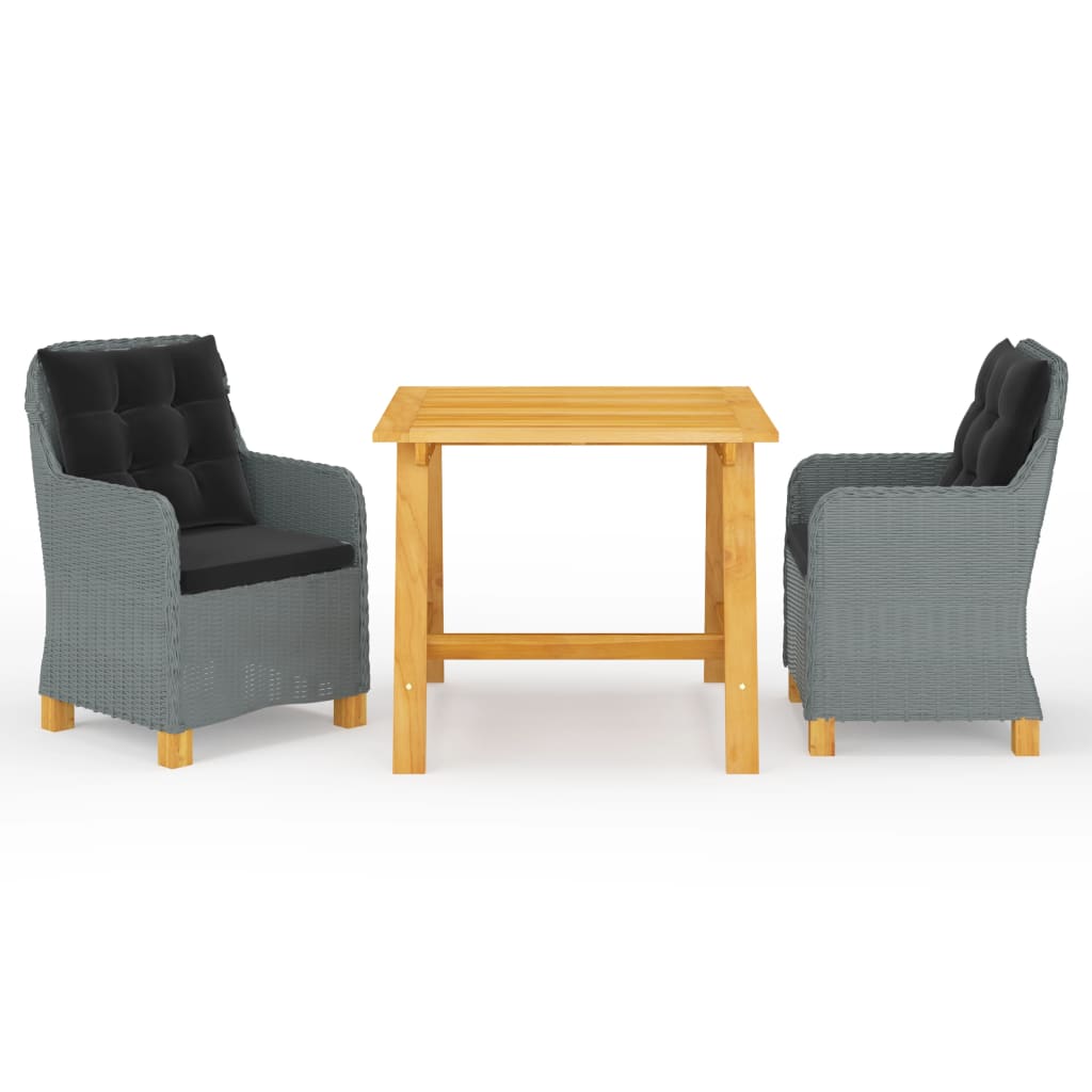 3-Delige Tuinset Lichtgrijs