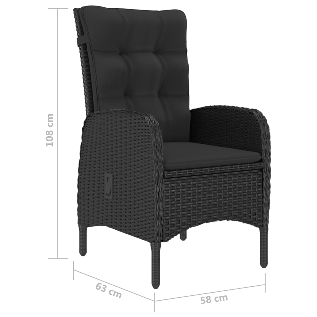 5-Delige Tuinset Zwart