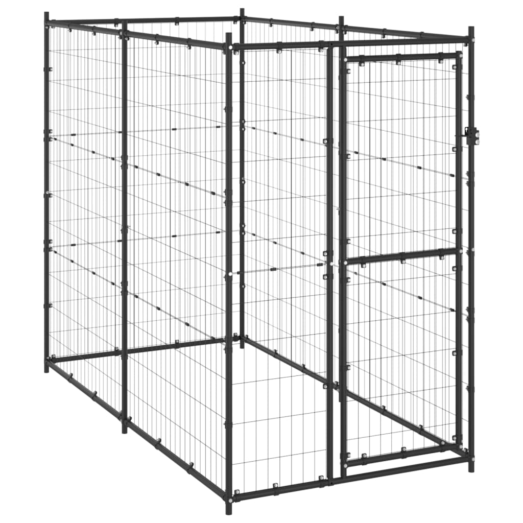 Hondenkennel Voor Buiten 110X220X180 Cm Staal