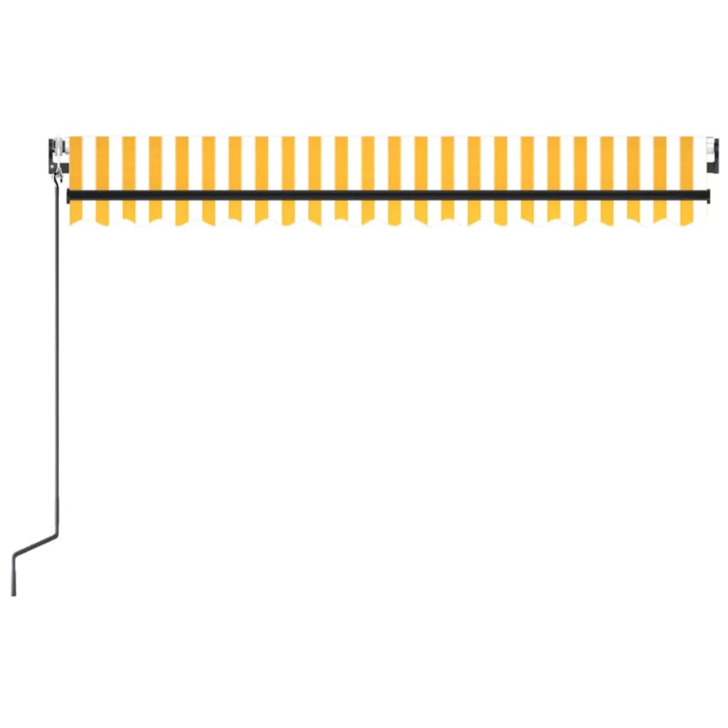 Luifel Automatisch Uittrekbaar 450X300 Cm Geel En Wit