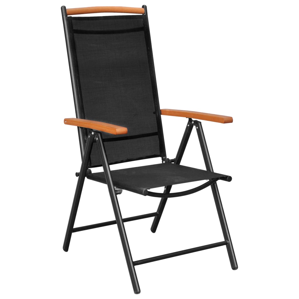 9-Delige Tuinset Aluminium Zwart