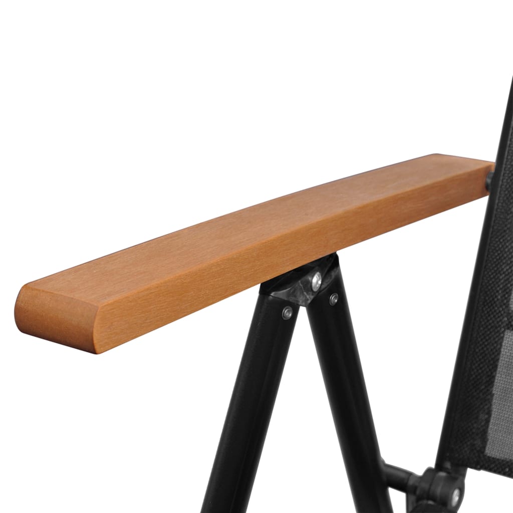 9-Delige Tuinset Aluminium Zwart